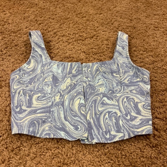 Stitch & pine corset top blue swirl medium - Picture 5 of 8